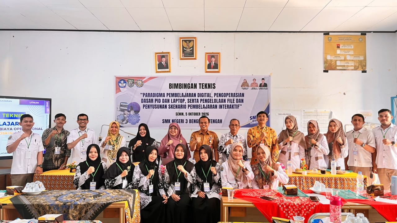 BIMBINGAN TEKNIS DIGITALISASI PEMBELAJARAN DI SMK NEGERI 3 BENGKULU TENGAH
